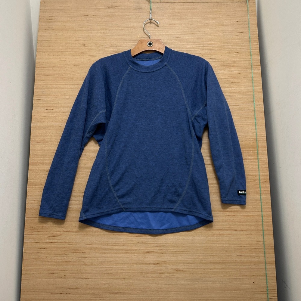 Kokatat Polartec Base Layer Top Mens Small Blue Long Sleeve Kayak Made in USA